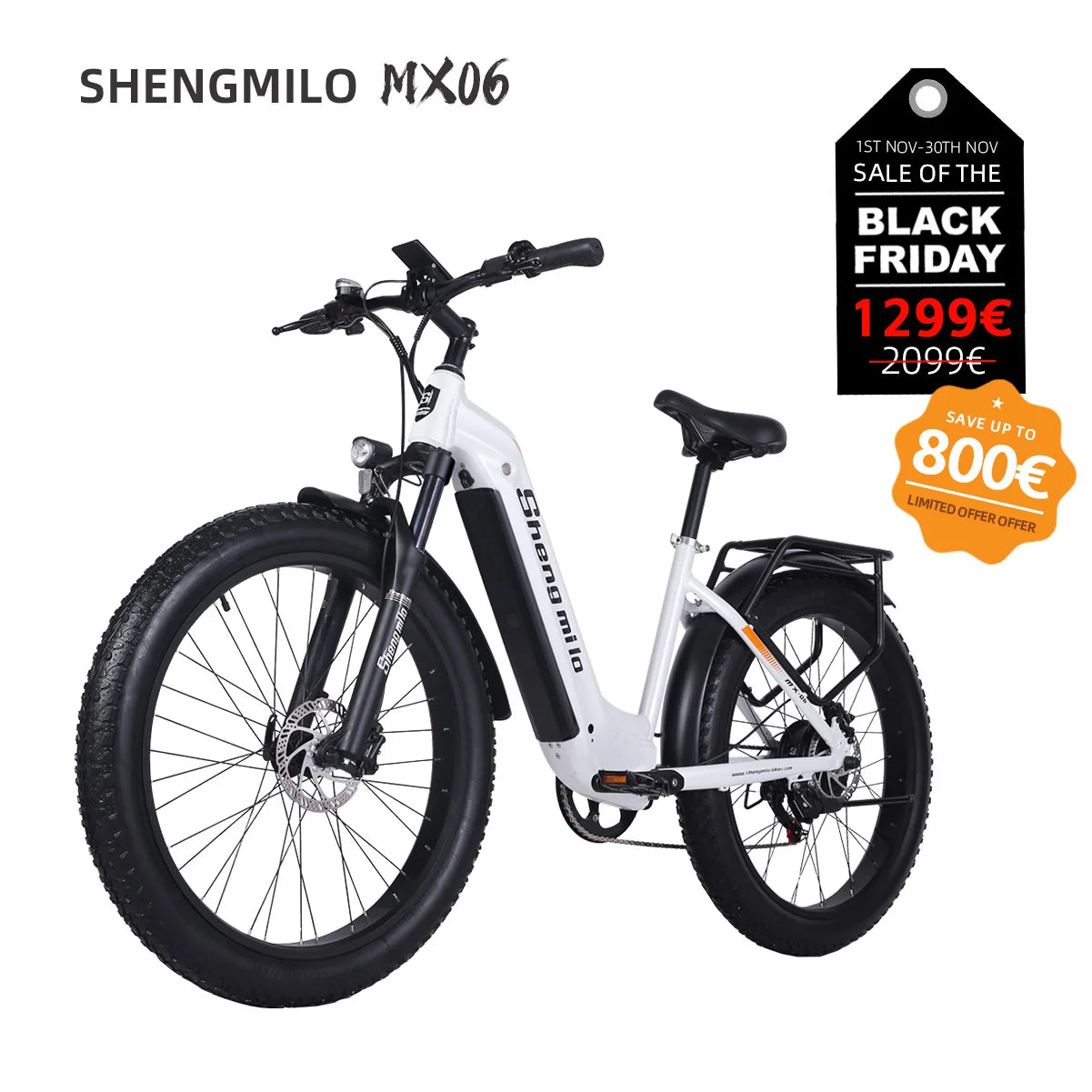 Shengmilo MX06 1000W Long Range Step Thru City Electric Bike