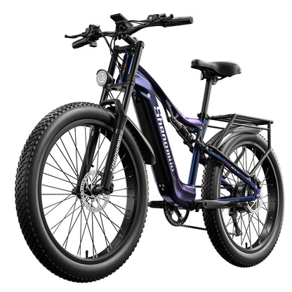 Shengmilo MX03 500W Bafang Motor Full Suspension Fat Tires Electric Bike