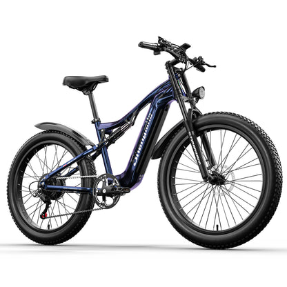 Shengmilo MX03 500W Bafang Motor Full Suspension Fat Tires Electric Bike